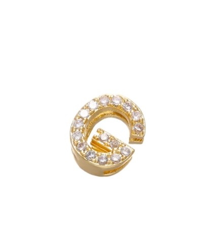 Altın Renk Taşlı Harf - G Harfi -2 Adet