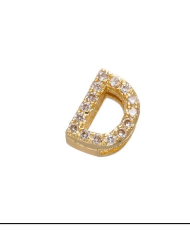 Altın Renk Taşlı Harf - D Harfi -2 Adet