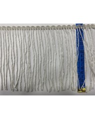 1 Metre - Boru Boncuklu 15 cm - Püskül Saçak Beyaz