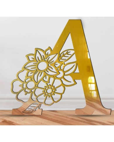 PLEKSİ HARF YAPIŞKANLI - A HARFİ - 1 ADET