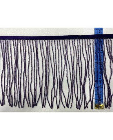 1 Metre - Boru Boncuklu 15 cm - Püskül Saçak Lacivert