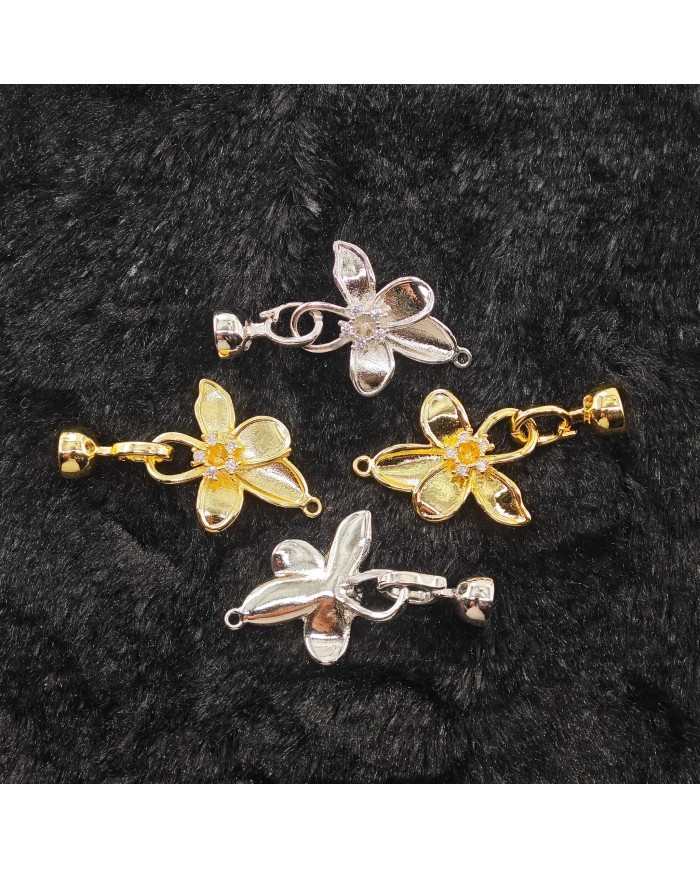 Çiçek Model Geçmeli Kapama - Gold