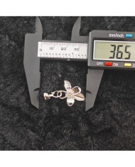 Çiçek Model Geçmeli Kapama - Gümüş