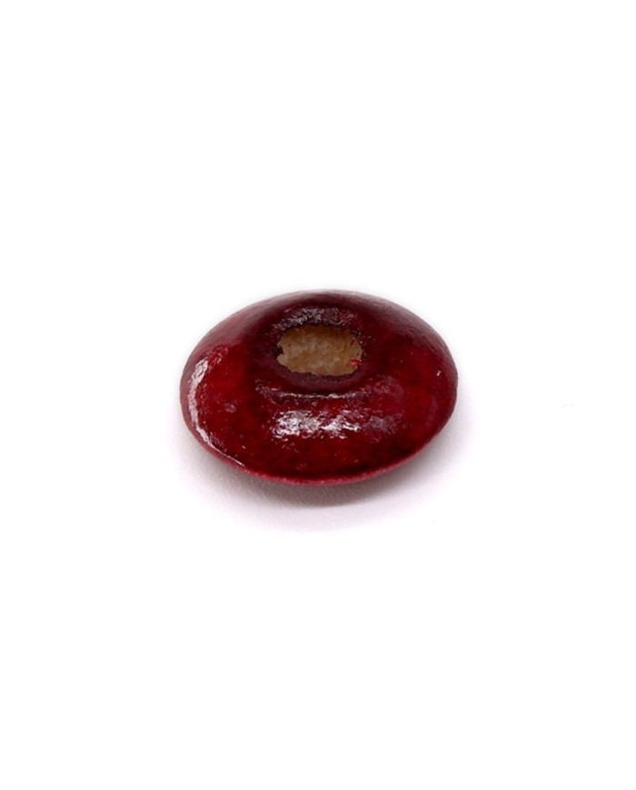 Ahşap Yassı Yuvarlak Boncuk - 1 Kilogram Kahverengi