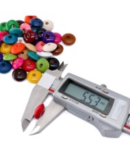 Ahşap Yassı Yuvarlak Boncuk - 1 Kilogram Pembe