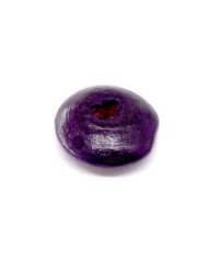 Ahşap Yassı Yuvarlak Boncuk - 1 Kilogram Koyu Mor