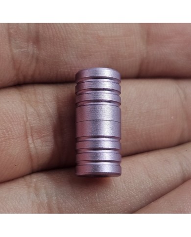 Metal Klipsli Çok Amaçlı Silindir Kapama - Metalik Pembe