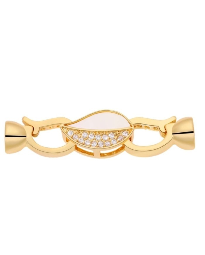 Lak Kaplama Yaprak Desenli Takı Kapama - 8x35mm