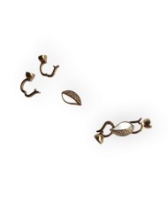 Lak Kaplama Yaprak Desenli Takı Kapama - 8x35mm