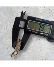 Lak Kaplama Yaprak Desenli Takı Kapama - 8x35mm