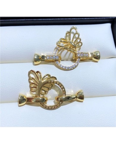Altın Kelebek Kilitli Takı Kapama - 21x36mm
