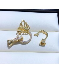 Altın Kelebek Kilitli Takı Kapama - 21x36mm