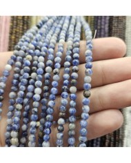 İpe Dizili Doğal Taş Boncuk - Sodalit - 4mm