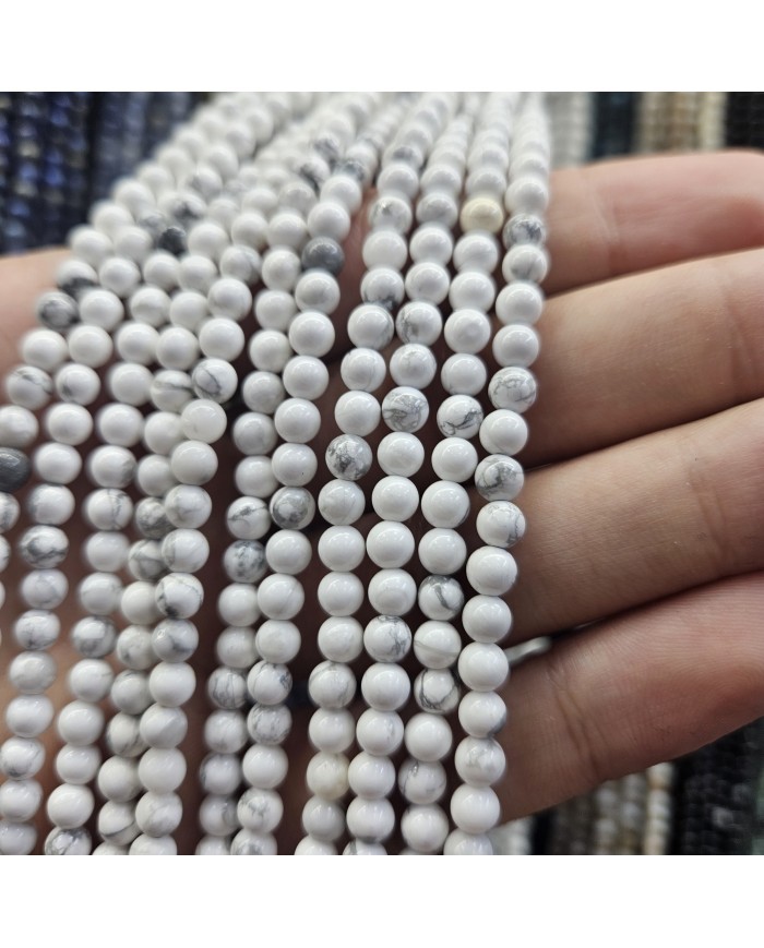 İpe Dizili Doğal Taş Boncuk - Havlit - 4mm