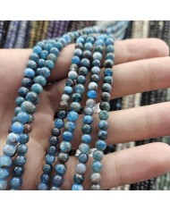 İpe Dizili Doğal Taş Boncuk - Apatit - 4mm