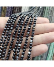 İpe Dizili Doğal Taş Boncuk - Akik - 4mm