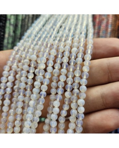 İpe Dizili Doğal Taş Boncuk - Opal - 4mm