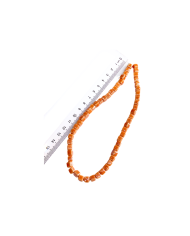 İpe Dizili Seramik Boncuk Turuncu Küp 5mm - 1 Dizi