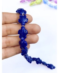 İpe Dizili Seramik Boncuk Lacivert Kaplumbağa 17mm - 1 Dizi