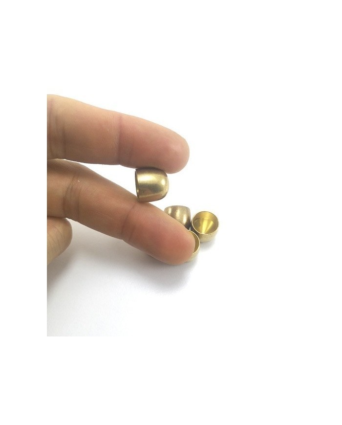 12mm Huni Boncuk Kapak - Boncuk Şapkası - Gold - 10 Adet