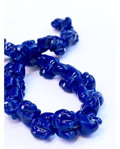 İpe Dizili Seramik Boncuk Lacivert Fil 9mm - 1 Dizi