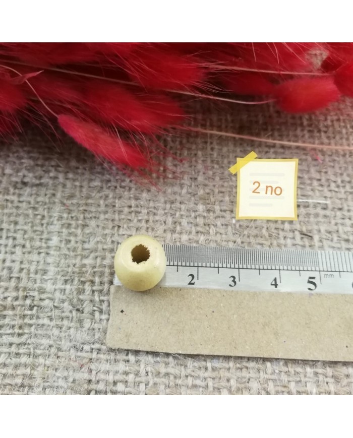 Ahşap Boncuk -  1 kg -No:2 - Taba