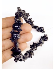 İpe Dizili Seramik Boncuk Siyah İnek 19mm - 1 Dizi