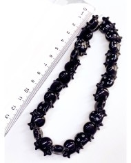 İpe Dizili Seramik Boncuk Lacivert İnek 19mm - 1 Dizi