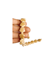 İpe Dizili Seramik Boncuk Krem Yıldız 14mm - 1 Dizi