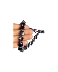 İpe Dizili Seramik Boncuk Siyah Yıldız 14mm - 1 Dizi