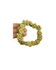 İpe Dizili Seramik Boncuk Yeşil Papatya 17mm - 1 Dizi