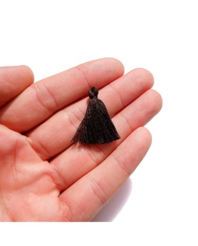 100 ADET - Mini Boy Püskül - 3cm - Koyu Kahve