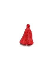 100 ADET - Mini Boy Püskül - 3cm - Kırmızı