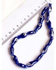 İpe Dizili Seramik Boncuk Pembe Balık 19mm - 1 Dizi