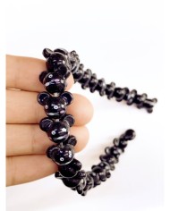 İpe Dizili Seramik Boncuk Siyah Fare 12mm - 1 Dizi