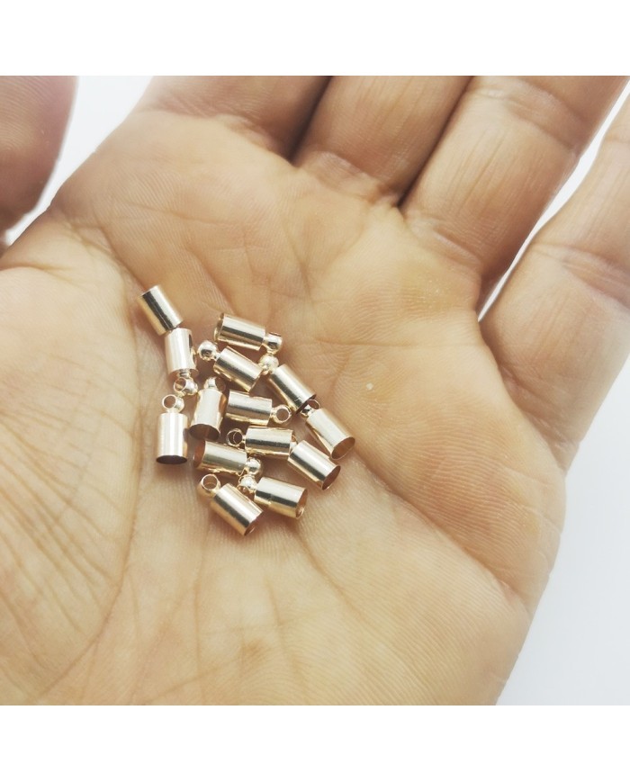 Huni Boncuk Kapak - Boncuk Şapkası - 9 mm - Rose- 10 Adet