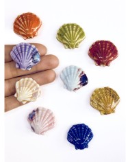 Seramik Boncuk  Pembe Çift Taraflı İstiridye 26mm - 1 Adet