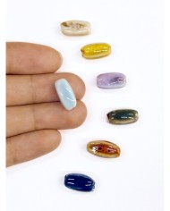 Seramik Boncuk Mavi Uzun Boncuk 15mm