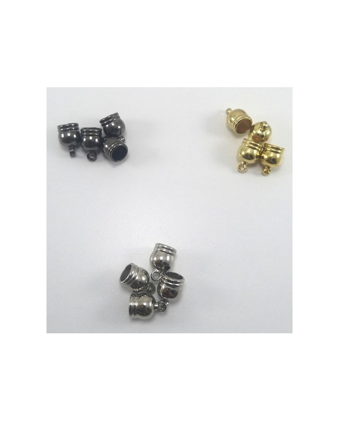 17 mm Huni Boncuk Kapak - Boncuk Şapkası - Füme - 50 Adet
