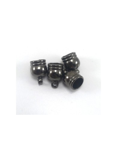 17 mm Huni Boncuk Kapak - Boncuk Şapkası - Füme - 50 Adet