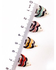 Seramik Boncuk Pembe Mini Balık 14mm