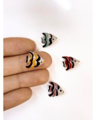 Seramik Boncuk Turuncu Mini Balık 14mm