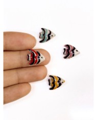 Seramik Boncuk Kırmızı Mini Balık 14mm - 1 Adet