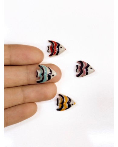 Seramik Boncuk Mavi Mini Balık 14mm