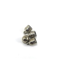 14 mm Huni Boncuk Kapak - Boncuk Şapkası - Gümüş - 50 Adet