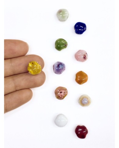 Seramik Boncuk Sarı Deniz Kabuğu 10mm
