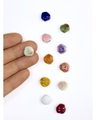 Seramik Boncuk Beyaz Deniz Kabuğu 10mm - 1 Adet