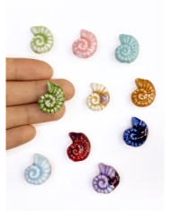 Seramik Boncuk Salyangoz Kabuğu Yeşil 20mm