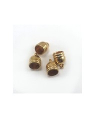 14 mm Huni Boncuk Kapak - Boncuk Şapkası - Rose - 10 Adet