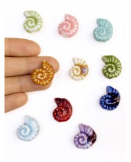 Seramik Boncuk Salyangoz Kabuğu Turuncu 21mm